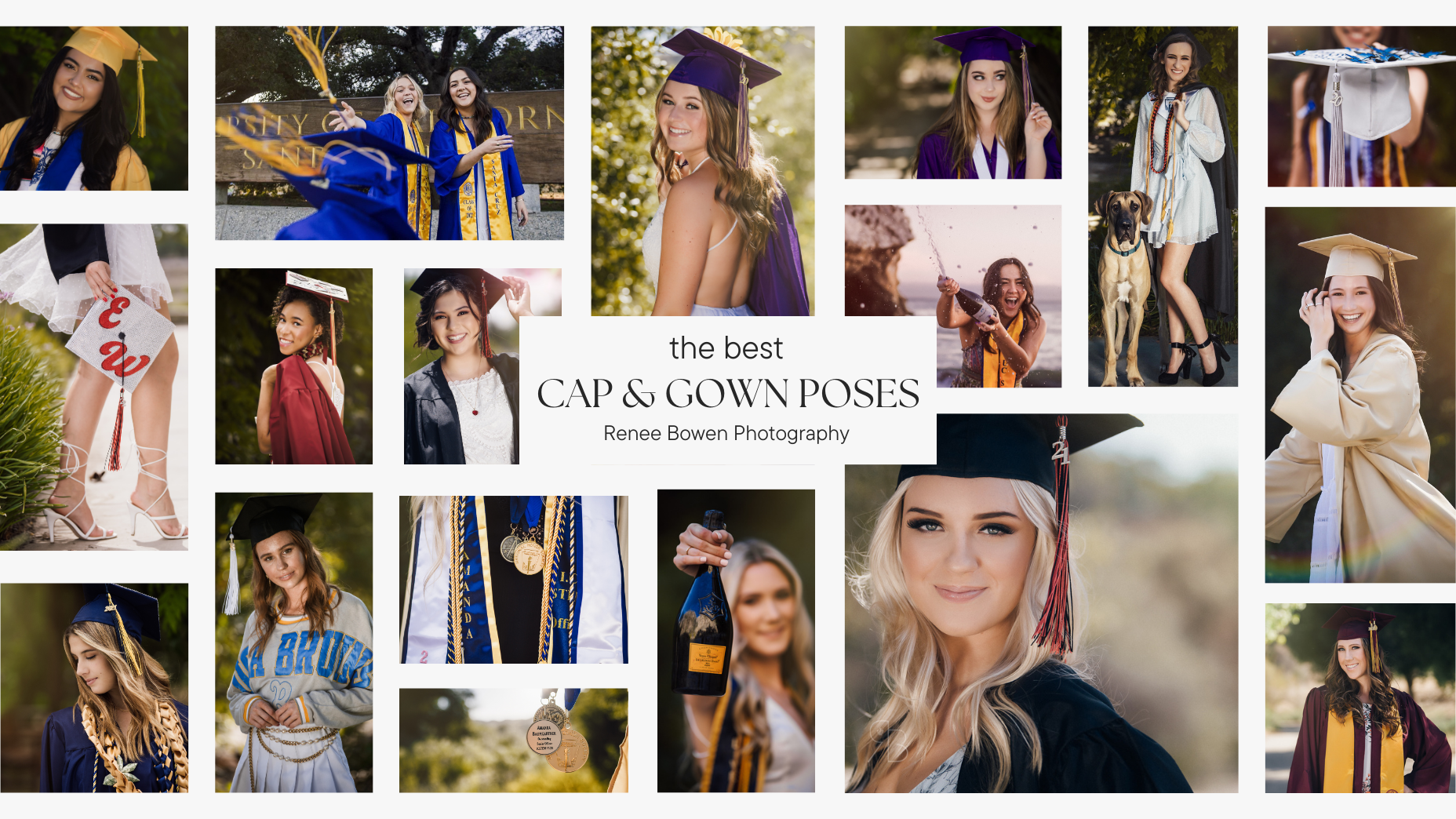 collage image of graduates in cap and gown